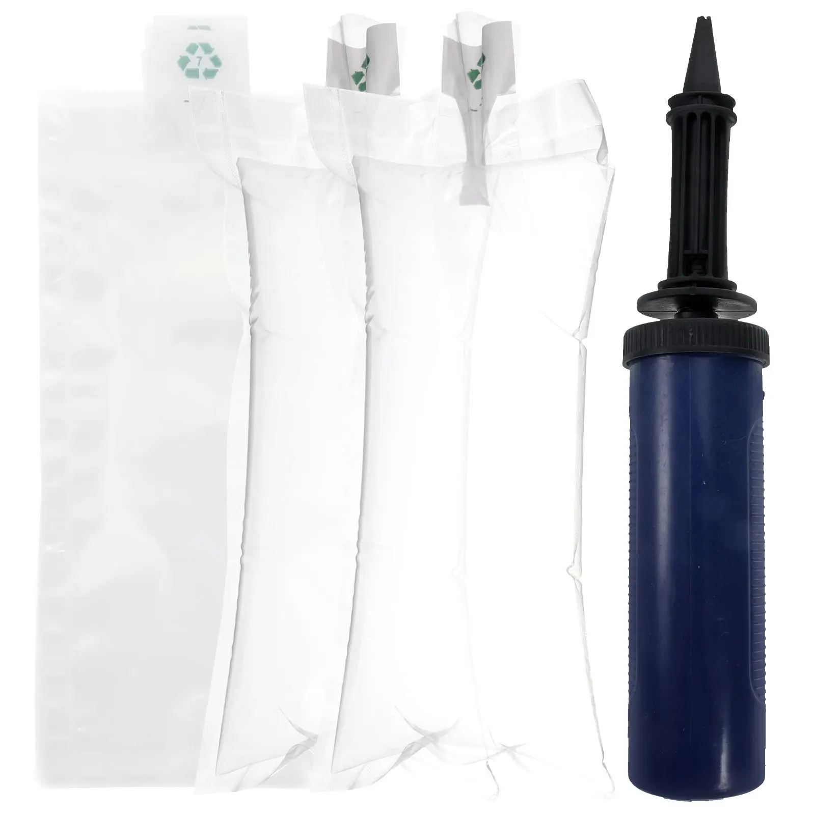 50pcs Buffer 10x20cm Inflatable Air Pillows Packing Shipping Waterproof Anti-crash PE Random Color Pump Included