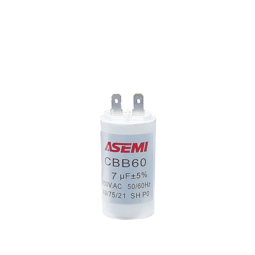 CBB60 7uF 450V Washing Motor Start Capacitor Water Pump Repair Tools