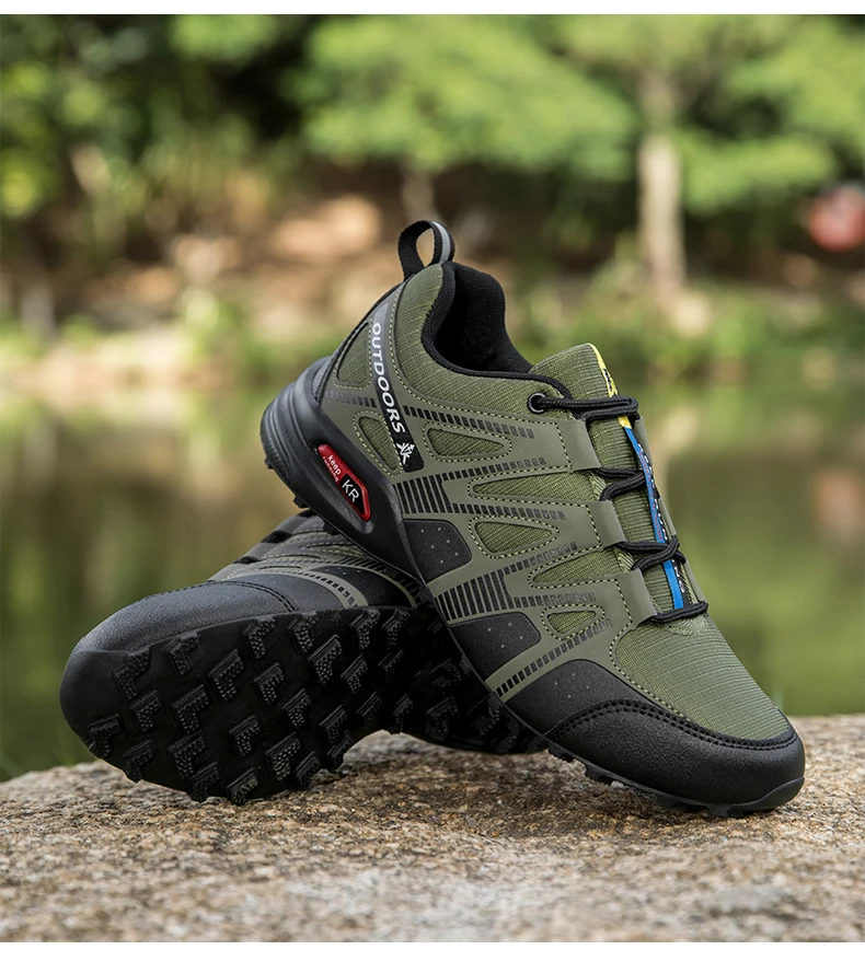 Herren Outdoor-Radschuhe, wasserdicht, rutschfest, Outdoor-Wanderschuhe, Outdoor-Taktische Trainingsschuhe, Wander- und Campingschuhe – Detail 14