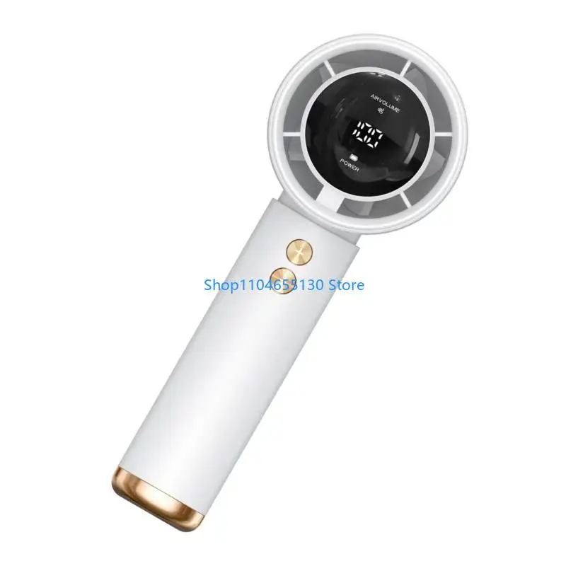 공기 냉각 팬 포켓 팬 작은 데스크 팬 핸드 헬드 팬 3000mah 조용한 팬 100 속도 설정 어린이를위한 플라스틱 질감