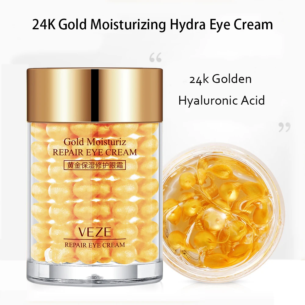 24K Gold Skincare Set Nicotinamide Face Essence Fade Dark Eye Circles Collagen Eye Cream Firming Skin Eye Mask Face Care Kit