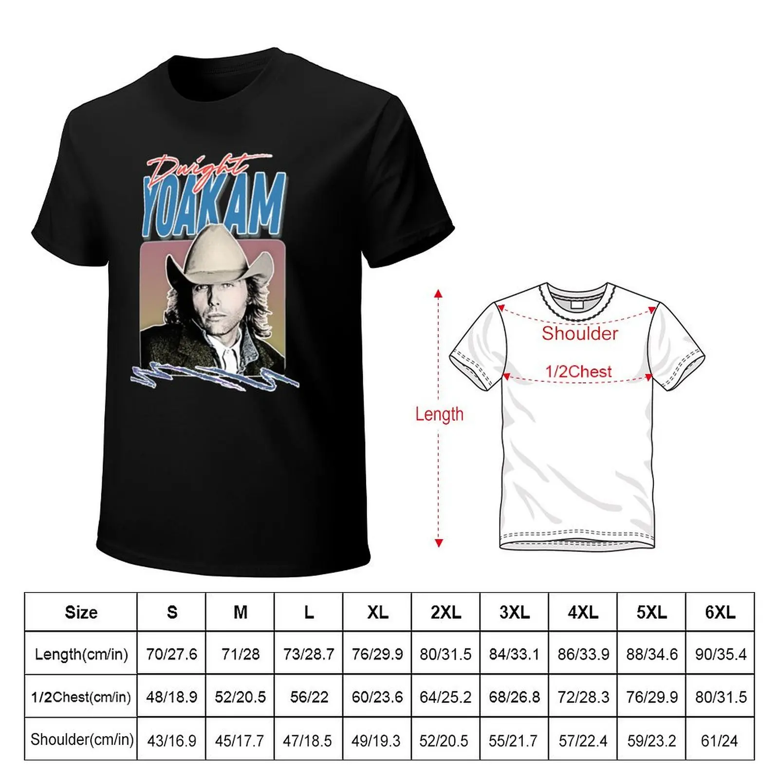 Dwight Yoakam 80s Styled Retro Design T-Shirt Work Style Casual T-Shirt