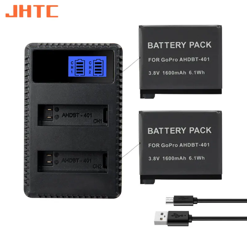 1600mah بطارية ل Gopro بطل 4 شاحن بطارية 1600mah ل Gopro بطل 4 بطاريات سوداء شاحن عمل كاميرا الملحقات