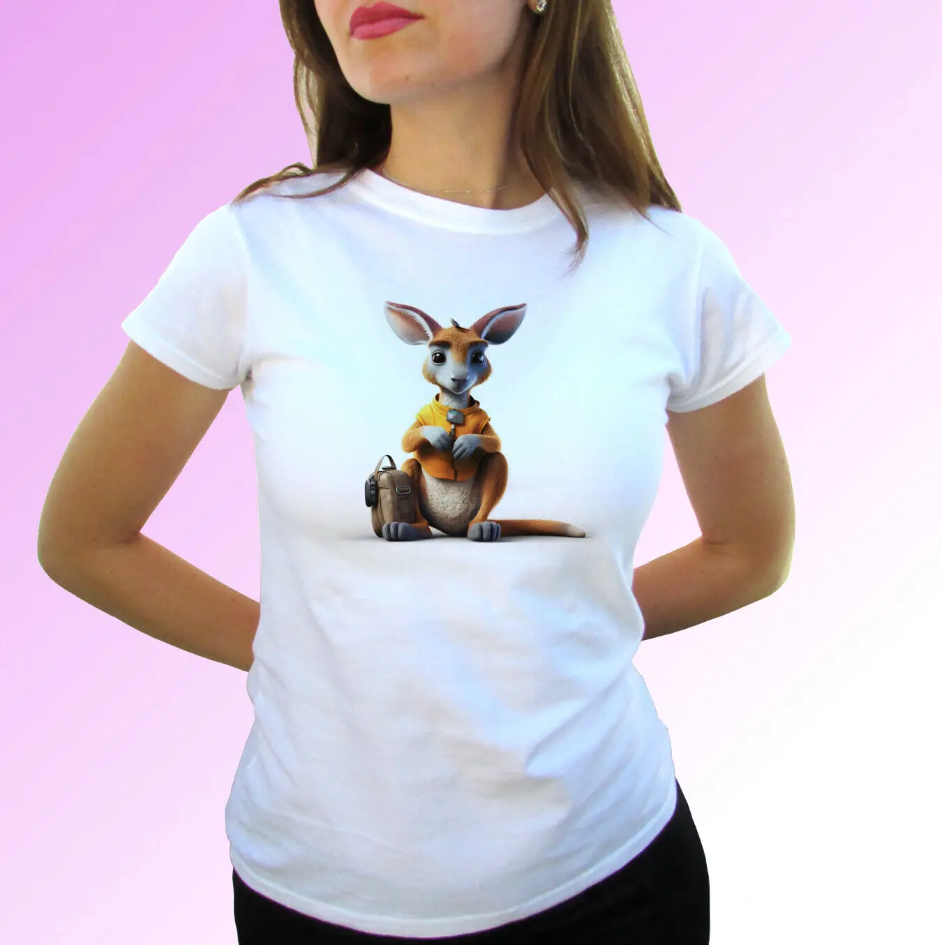 

Kangaroo t shirt animal fantasy tee Australia top gift mens womens kids sizes