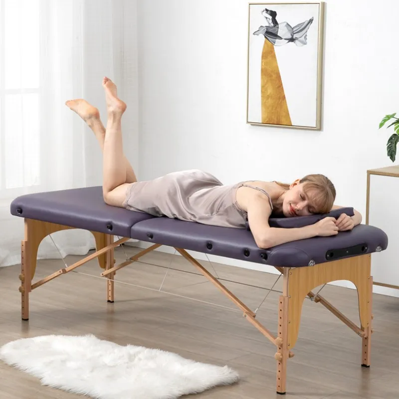 New product explosion portable folding wood spa bed massage table