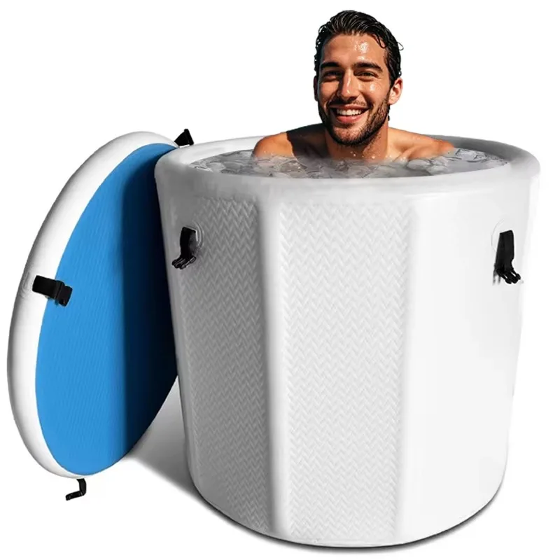 

Xiangyin Vanace Manufacture DWF Inflatable Round Ice Bath Tub Fitness Recovery 500L White PVC Foldable Ice Bath Tub