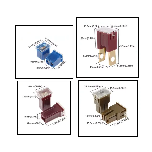 Car waterproof square fuse box socket connector type Mini Small Standard 20A 30A 40A 50A 60A 80A 90A 100A 120A 32V