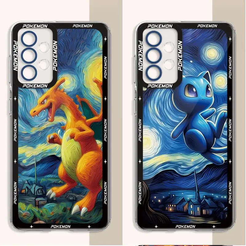 P-Poke-mon P-Pika-chu Art Phone Case for Samsung Galaxy A33 A73 5G A34 A24 A25 A14 4G A23 A13 A15 A54 Soft Cover