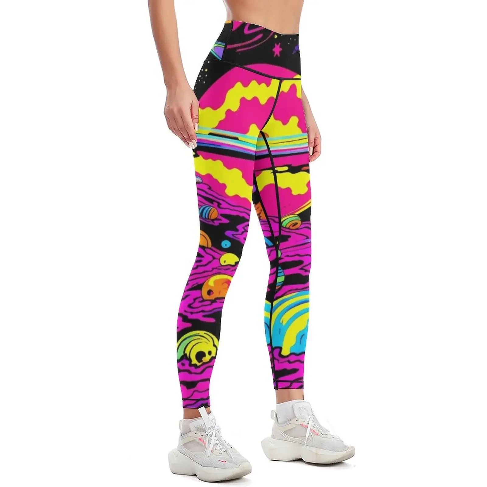 PSYTRANCE SPACE AND PLANETS TAPESTRY Leggings Sweatpants Leginsy push up fitness set gym sports for push up Womens Leggings