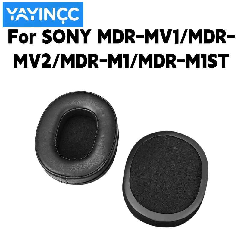 Ersatz-Ohrpolster aus Proteinleder, einfach zu installieren, für SONY MDR-MV1/MDR-MV2/MDR-M1/MDR-M1ST Kopfhörer, Ersatzteile für Ohrmuscheln. – Detail 2