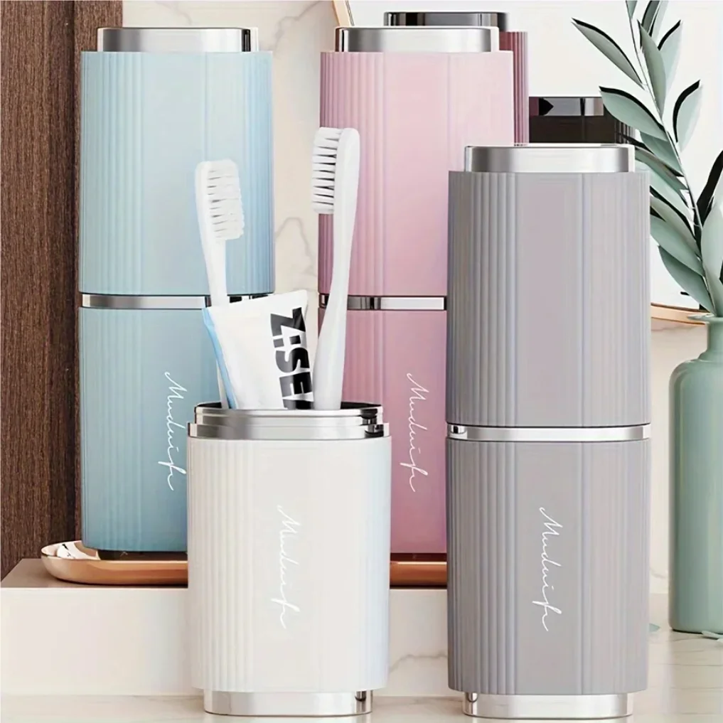 

1 Portable Toothbrush Storage Box, Travel Toothbrush Case, Plastic Toothpaste Case, Business Trip Mouthwash Cup