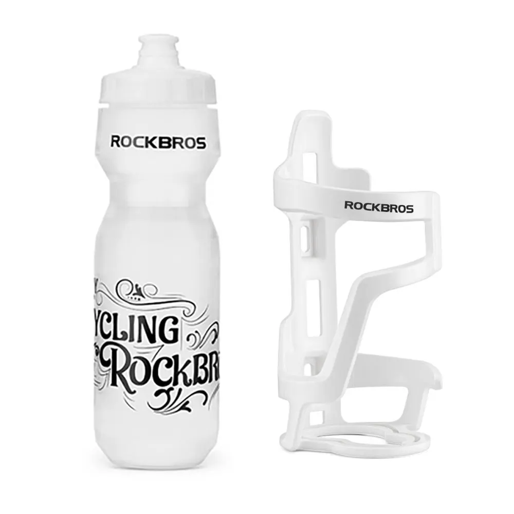 ROCKBROS Fahrrad-Trinkflasche 750 ML mit Fahrrad-Flaschenhalter, leicht zu drückendes Design für Mountainbikes und Rennräder – Detail 2
