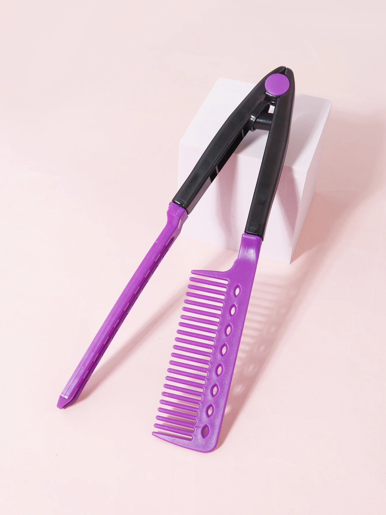 Glatthaarbürste, V-förmiger Glätteisen, glättendes Haar, geeignet für Friseursalons, speziell für Echthaarperücken