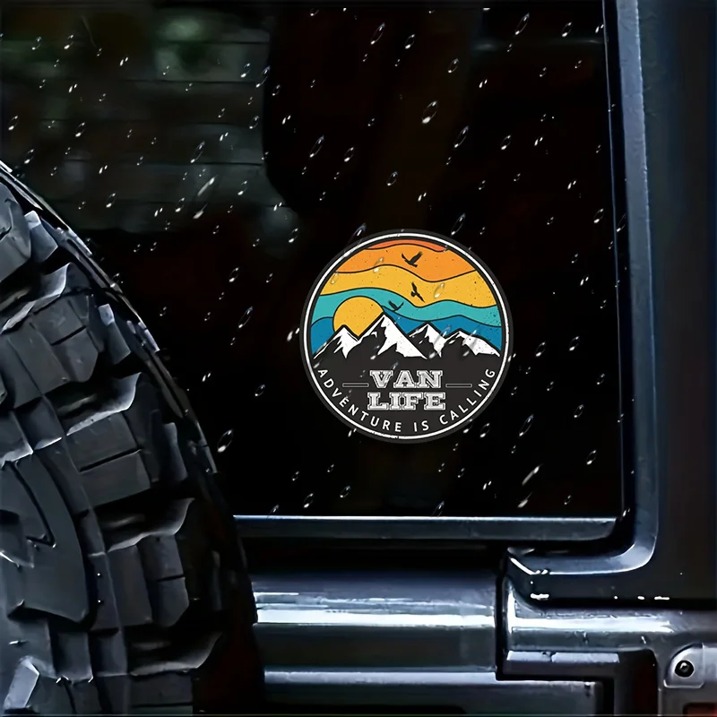 Adventure Journey Summon Camper Vinyl Sticker, Waterproof Truck Car Decal for RV Van Window Body Travel Decor