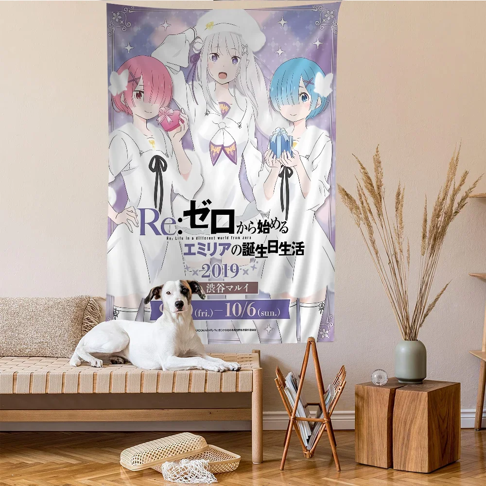 Anime RE ZERO Hanging Bohemian Tapestry Bohemian Wall Tapestries Mandala Cheap Hippie Wall Hanging