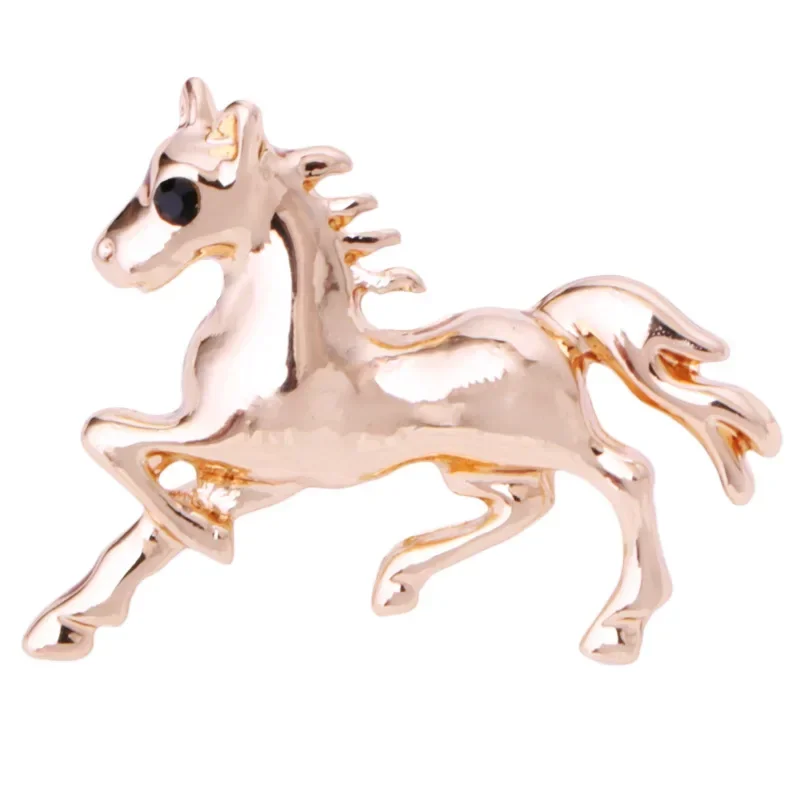 

Korean Metallic Horse Brooches for Men & Women Elegant Corsage Hijab Accessories Unique Fashion Jewelry Pins & Brooches