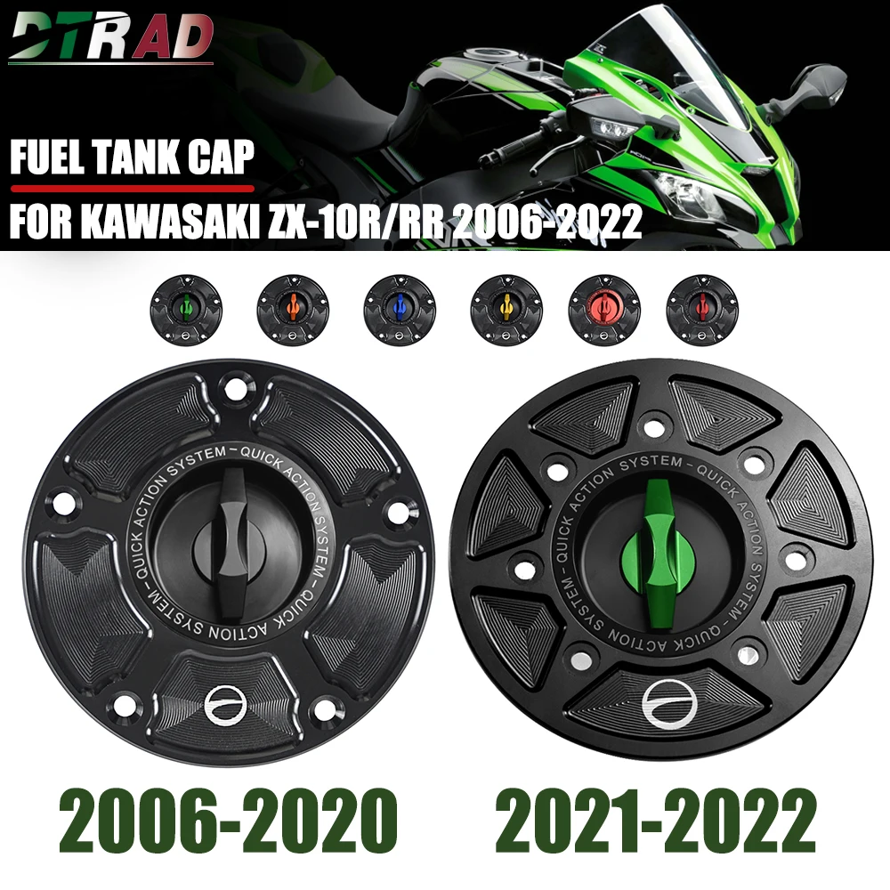 

ZX-10R For KAWASAKI ZX10R / RR 2006-2020 ZX 10R 2021-2022 Motorcycle Keyless Fuel Tank Cap Gas Oil Airbox Cover Quick Release