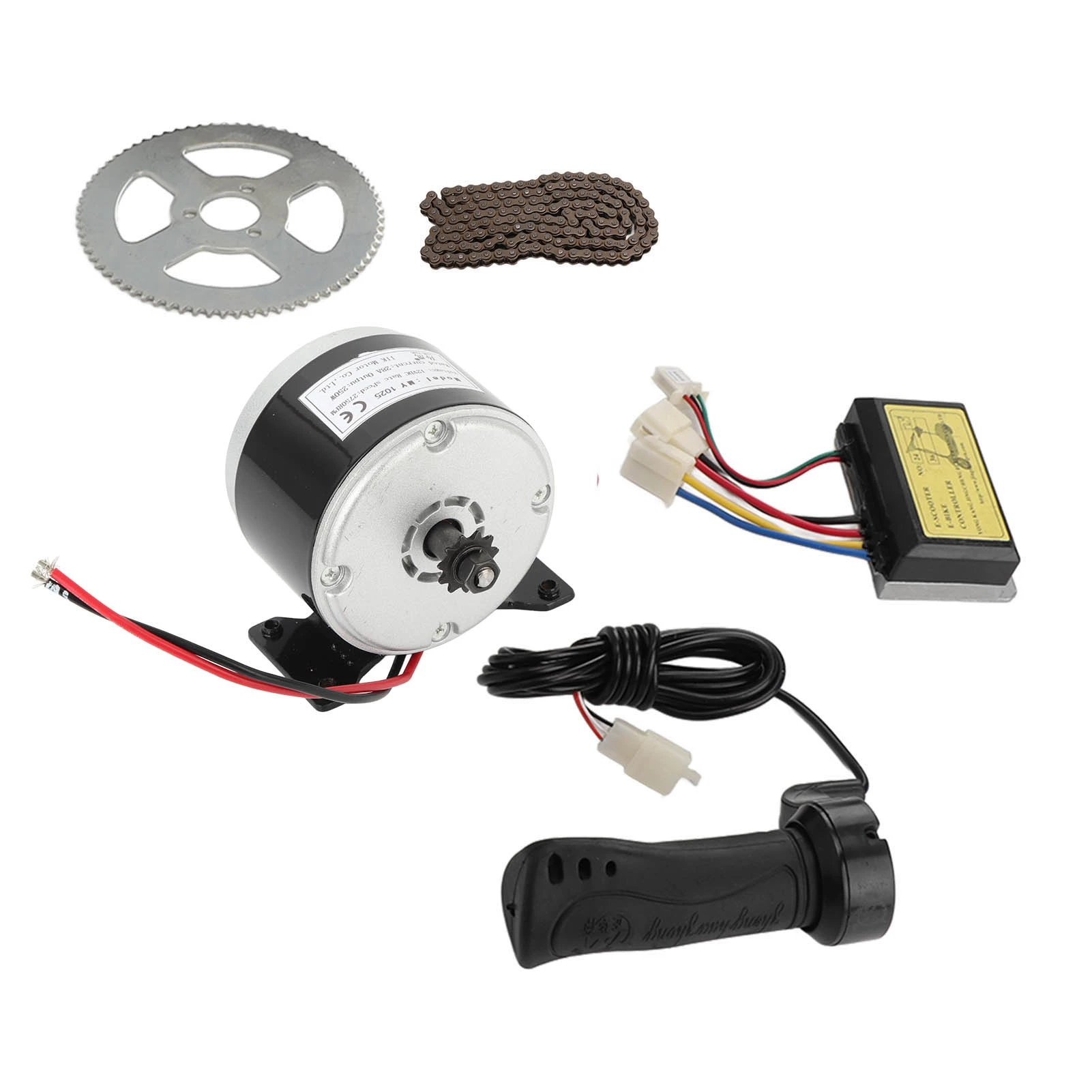 12V 250W Electric Bicycle Motor Kit 2750RPM High Speed Electric Gear Motor with Controller for Motorcycle