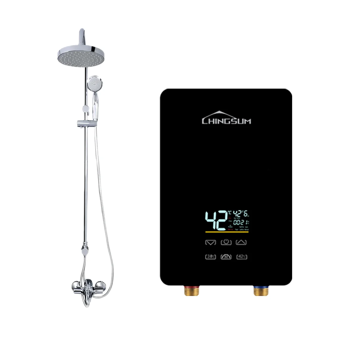 aquecedores de água inteligentes elétricos instantâneos fixados na parede de baixa potência de 220v 3.5Kw