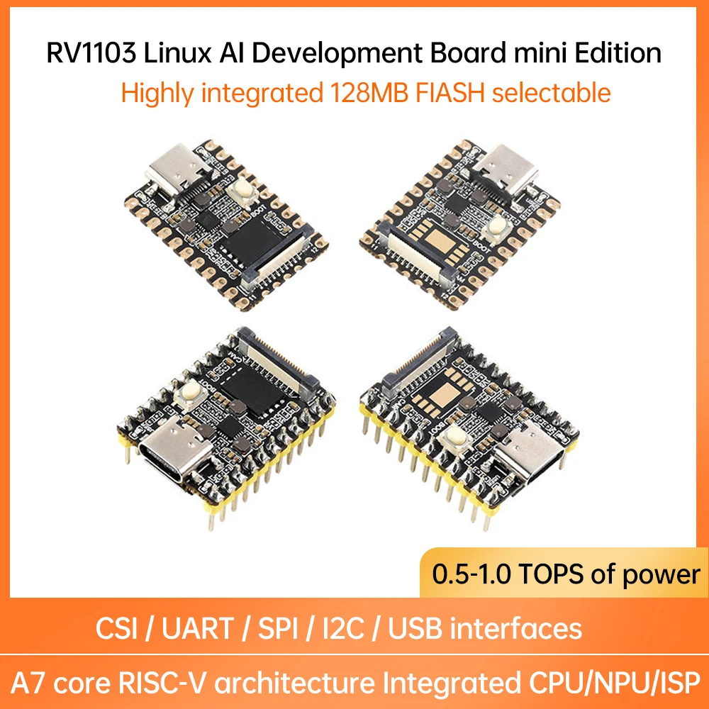 Luckfox Pico Mini RV1103 Mini Linux RV1103 Processor Cortex A7 1.2GHz Artificial Intelligence Development Board 64MB+128MB