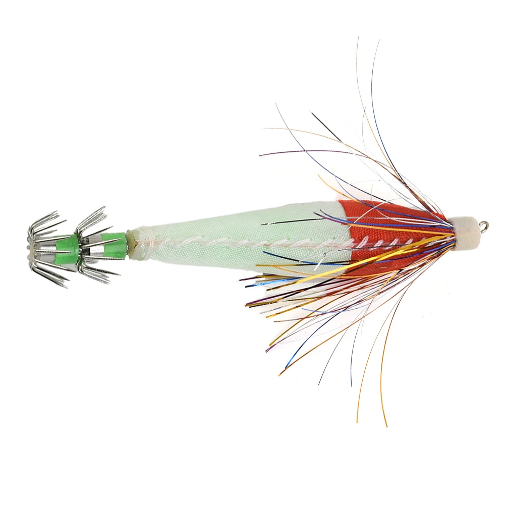 

1pcs 6g/8cm Luminous Double Layers Umbrella Squid Octopus Jigs Lure Glowing Artificial Wood Shrimp Fishing Tackle Accessories