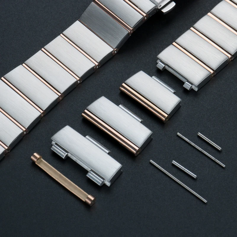 For Omega WatchBand Constellation Double Eagle Steel strap Watch Section Accessories Extension Section Precision 14mm 15mm 17mm