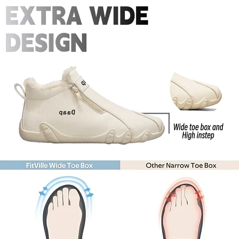 أحذية Fipatbu الرجالية الجلدية الفاخرة المصممة سهلة الارتداء بدون كعب أحذية الكاحل غير الرسمية للرجال مريحة للتدفئة في الشتاء