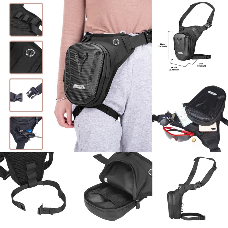 

Motorcycle Crossbody Bag Tactical Knight Leg Bag Cycling Charter Car Waist Bag Men External Delivery Cycling Waterproof Bag New