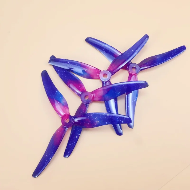 Gemfan Starry Sky Blue 51433 5-inch 3-blade propellers for FPV racing drones CW CCW brushless motors FPV 2 pairs/4pcs