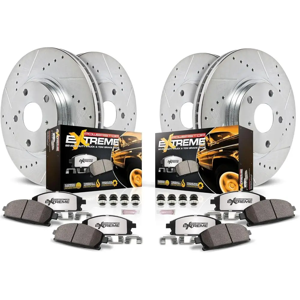 

Комплект передних и задних тормозов для Ford Expedition 2018-21 | -150 2018-20 | Тормозные колодки Navigator 2018-21 для грузовиков и прицепов из углеродного волокна Ceic + Dri