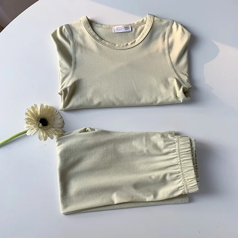 2-10T Infant Girl Pajamas Set Toddler Kid Baby 2pcs Clothes Set Long Sleeve Top Pant Suit PJ Set Homewear