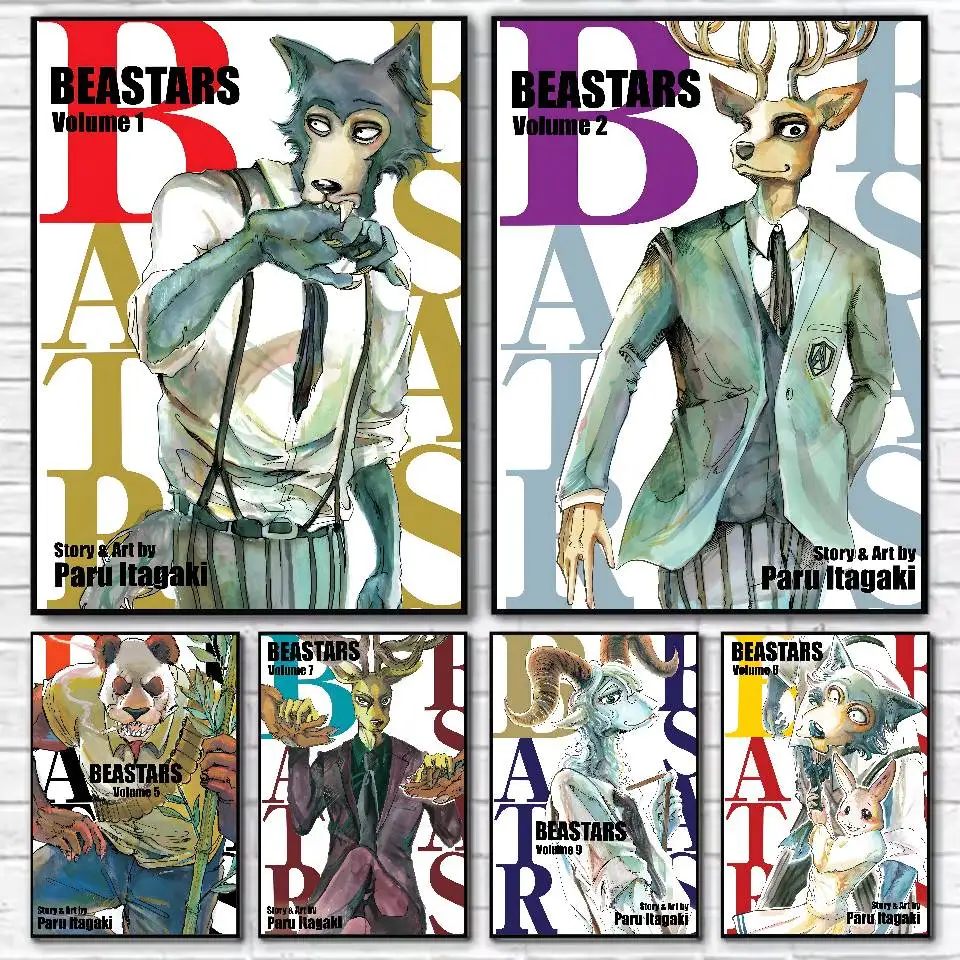 Anime B-Beastars Poster HD Home Decor Klebrige Wand Wasserdicht Home Wohnzimmer Bar Ästhetisches Dekor