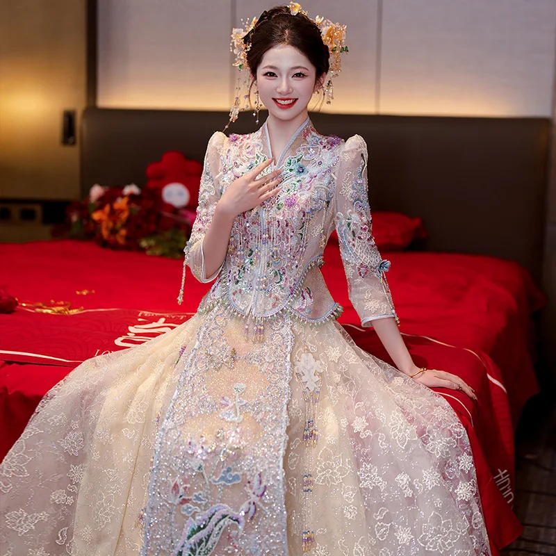 

Xiuhe Dress 2026 New Chinese Wedding Dress Court Toast Dress and Gown High-End Suit Women