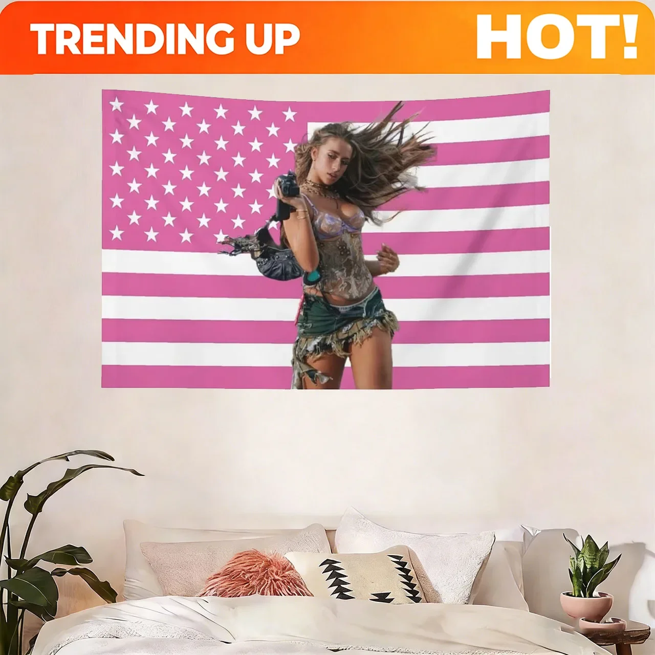 Customization 1PC Tate McRae Bedroom Decor Tapestry Wall Hanging Room Flag Room Ornament Flat Printed