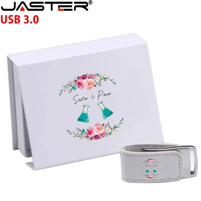 

JASTER (over 10PCS free LOGO) USB 3.0 leather shell model + BOX pendrive 4GB 8GB 16GB 32GB 128GB usb flash drive U disk gift