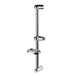 Shower Slide Bar Polished Finish Durable Easily Installation Lifting Rod 24 inch with Adjustable Handheld Shower Head Holder