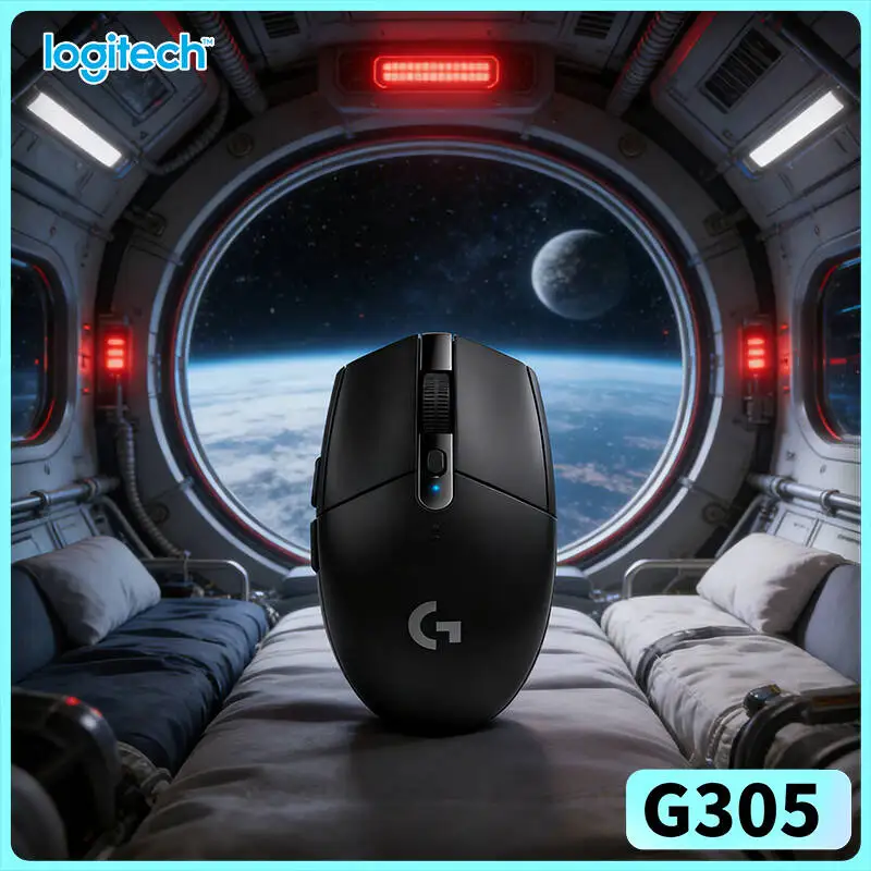 

Беспроводная мышь Logitech G305 LIGHTSPEED, высокоточная HERO с разрешением 12000 DPI, 6 программируемых кнопок, 250 часов автономной работы, игровая мышь для ПК и Mac