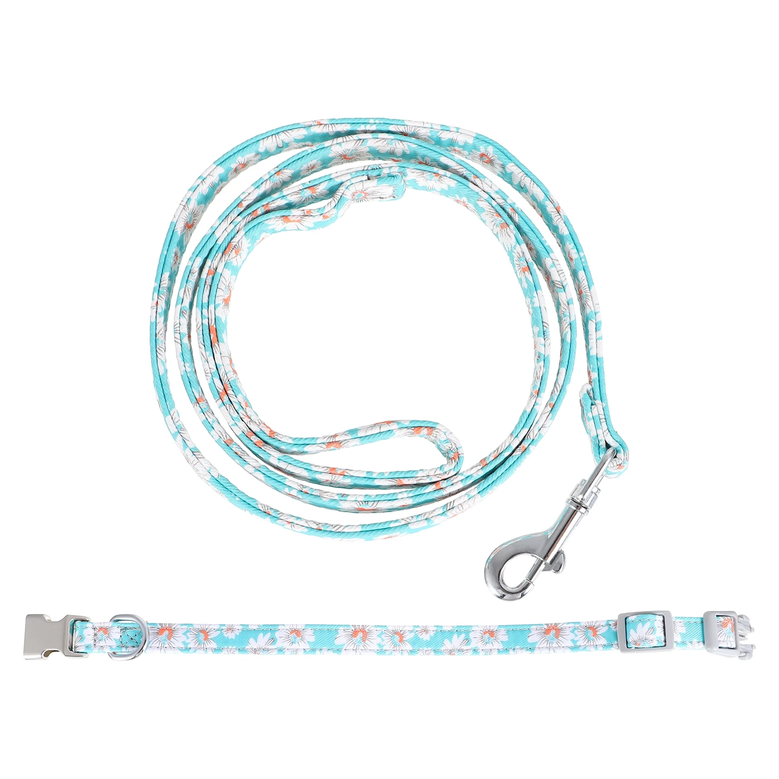 

2pcs Pet Collar Dog Walking Leash Adjustable Lightweight Portable Safety Belt for Puppy Training Outdoor Activities