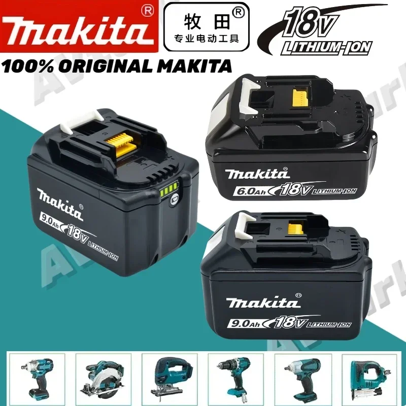 

BL1860B for Makita 18V DDF487 6.0Ah/9.0Ah Rechargeable Power Tools Battery BL1830 BL1850 BL1860 replacement lithium Battery