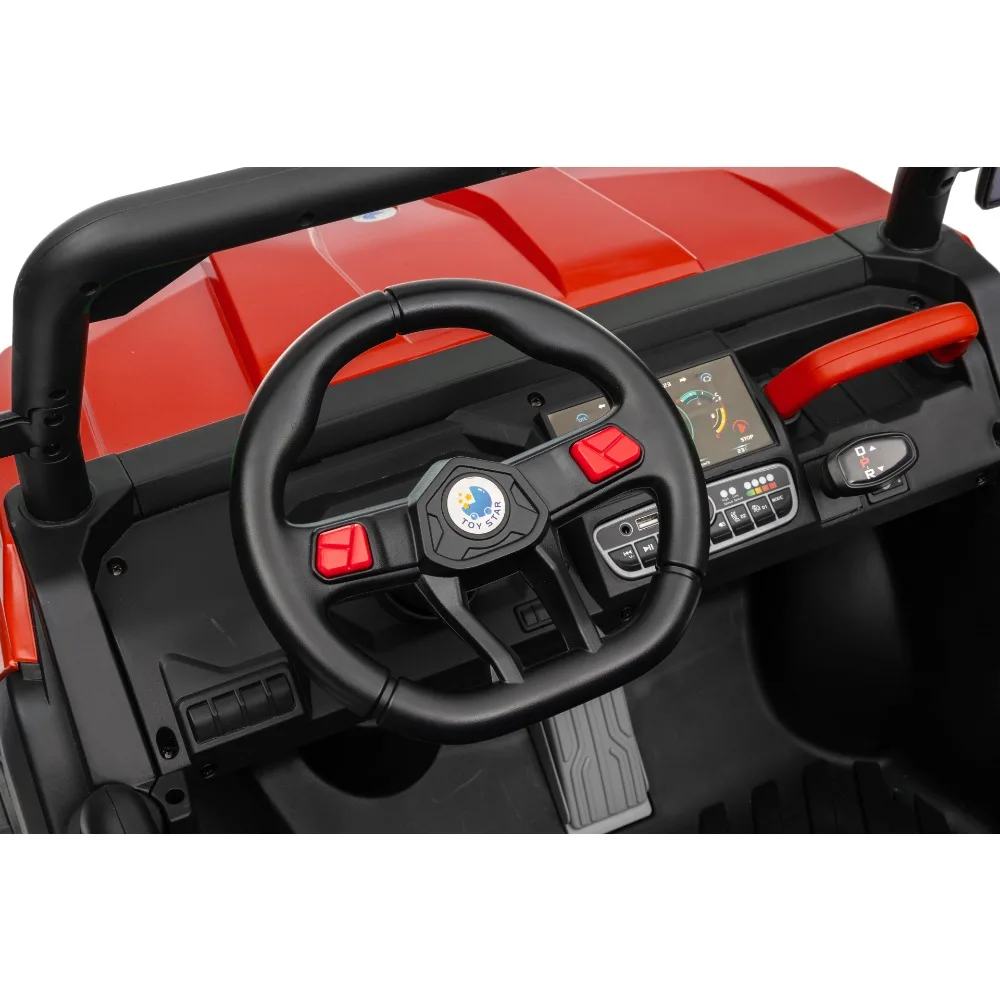 24V Kids Ride On Car 2 Seater UTV With Remote Control 2X200W Motors Toy Cars Electric Dump Bed Bluetooth Off Road Car For Kids