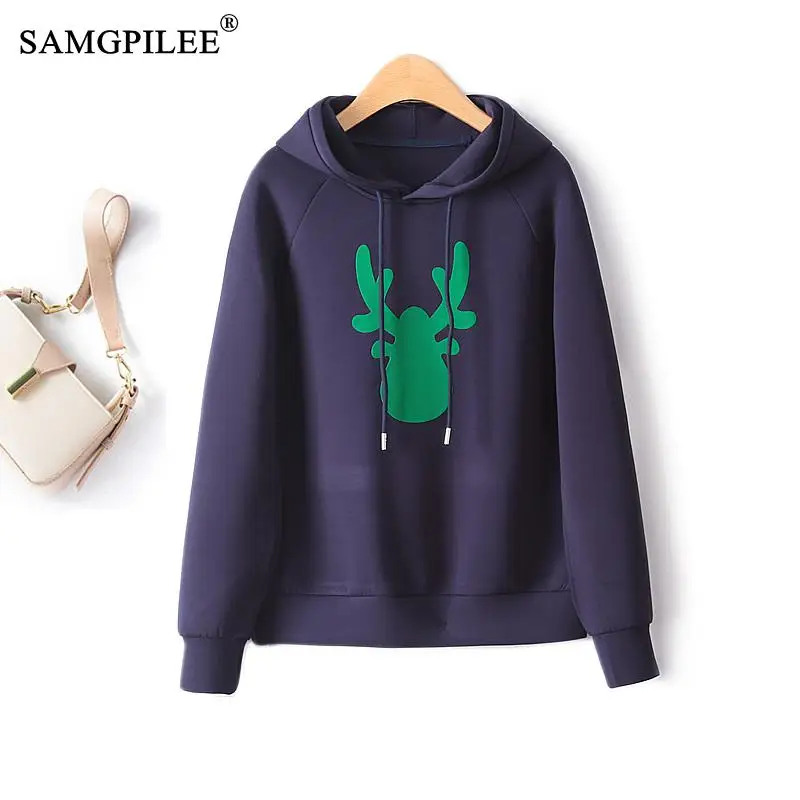 

Korean Reviews Many Clothes Sweet Cute Cartoon Printed Hooded Shirt Space Cotton Women Sweatshirts 2023 Autumn Hoodies Tops 4XL