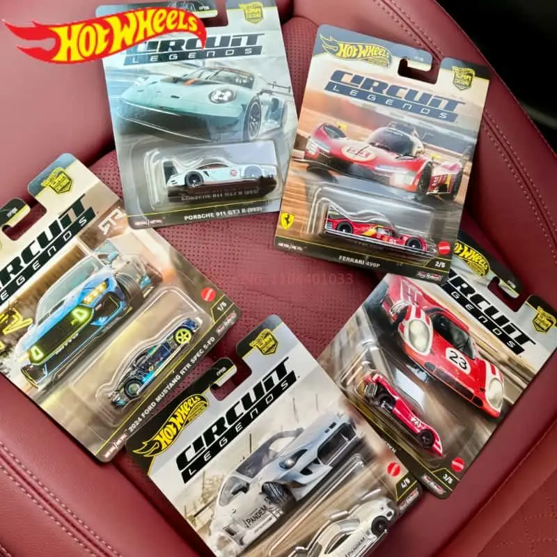 

Новые оригинальные машинки Hot Wheels Fpy86 Car Culture Track Legend: Ford Mustang, Ferrari 499P, масштаб 1:64, коллекционные модели, игрушки, подарки на праздники