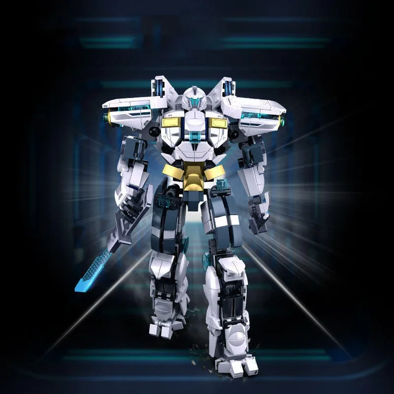 Sluban Mech series Ice Peak Protector embers Travel Athena Shape-shifting robot model display children's building blocks toys