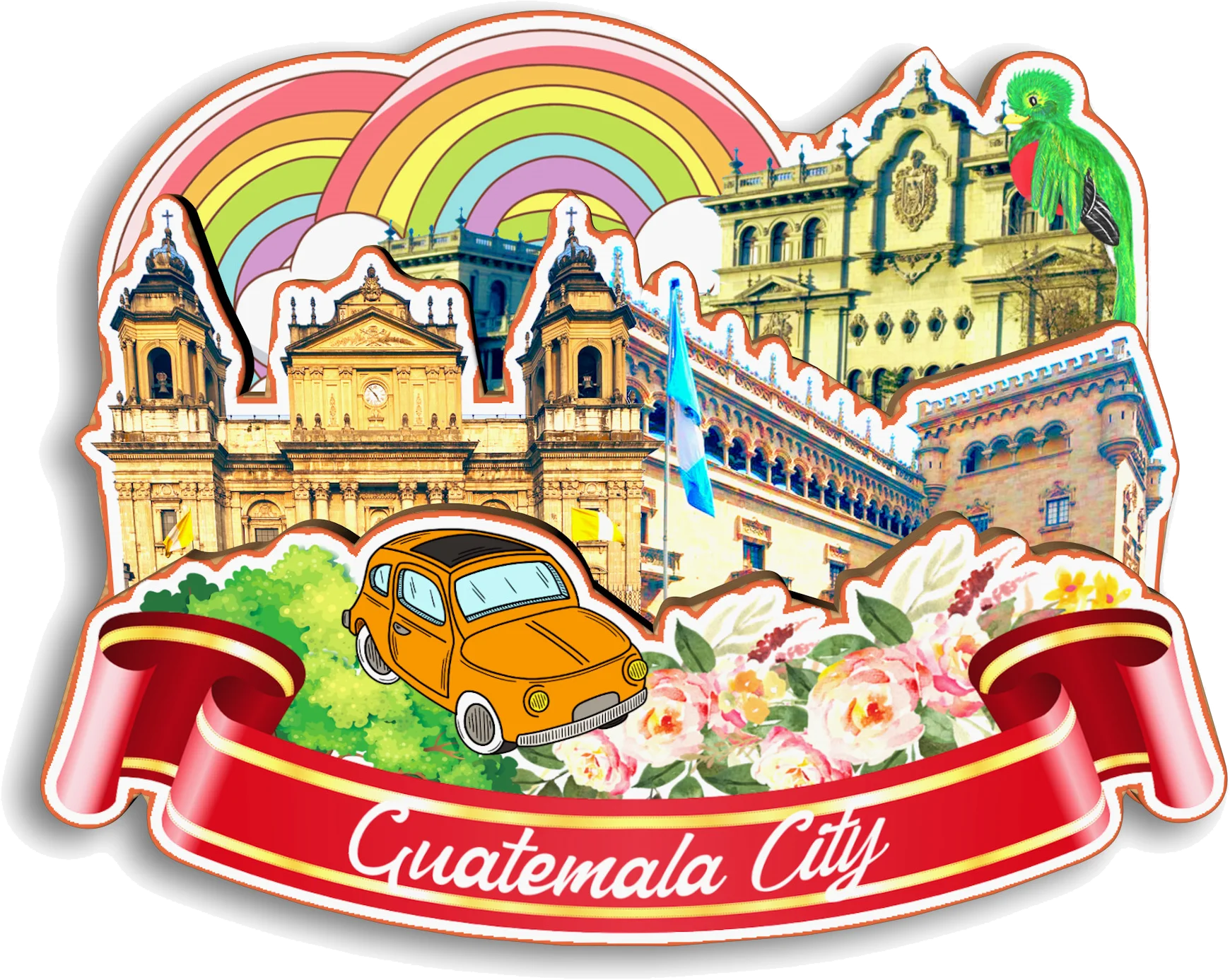 Guatemala City Antigua Tikal Guatemala Magnet Travel Souvenir Gift Handmade Decorative Refrigerator Sticker Home Decoration