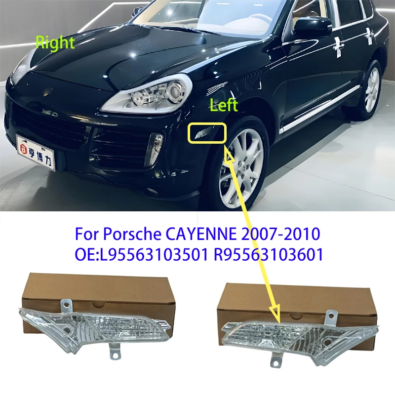 

For Porsche CAYENNE 2007-2010 Turn signal light on the side outside the door (without bulb) OE:L95563103501 R95563103601