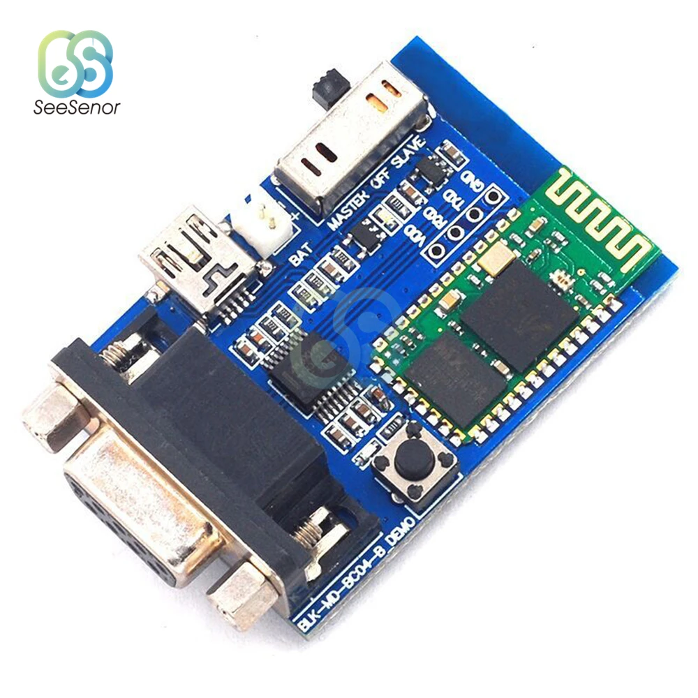 RS232 Bluetooth Serial Adapter Wireless Serial Communication Master-Slave Module RS232 Data Transmission Module 5V