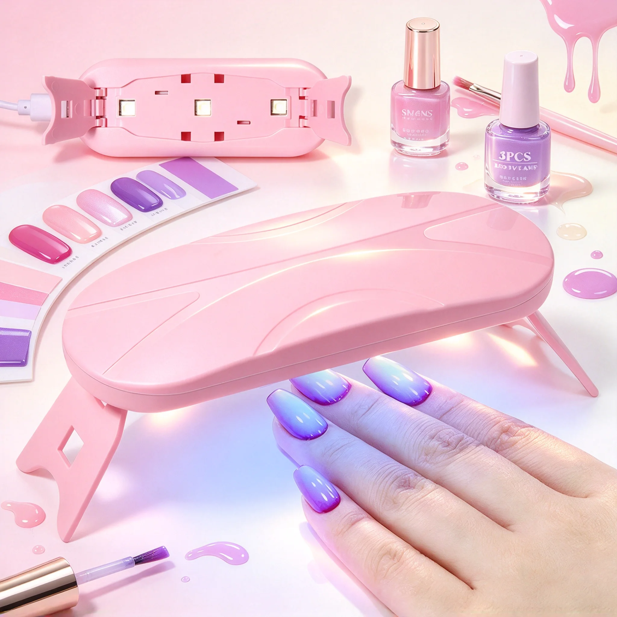 Professional LED UV Nail Lamp Foldable Light Machine Mini LED Nail Lamp For Home Salon Tools Nail Colloid Solidification