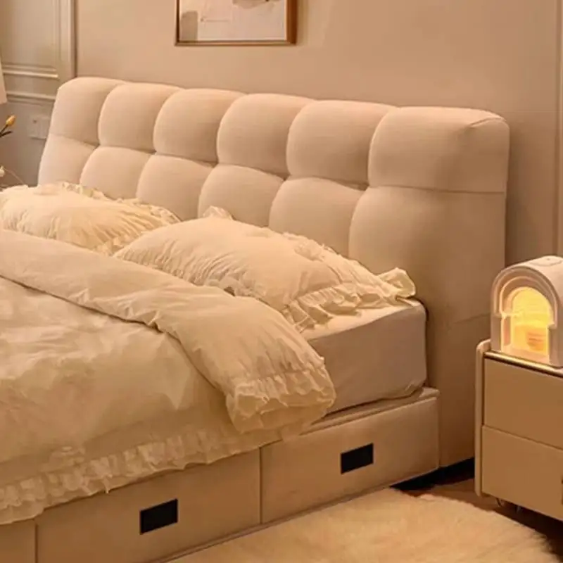 Designs White Double Bed Girls Base Australia Floating Luxury Double Bed Storage Modern Cama Matrimonial Furniture For Home
