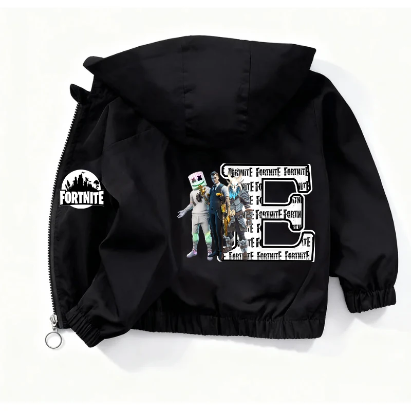 Fortnites プルオーバーパーカーガールアニメレタースウェットシャツ防水漫画ジャケットトップジッパー長袖コート衣類ギフト