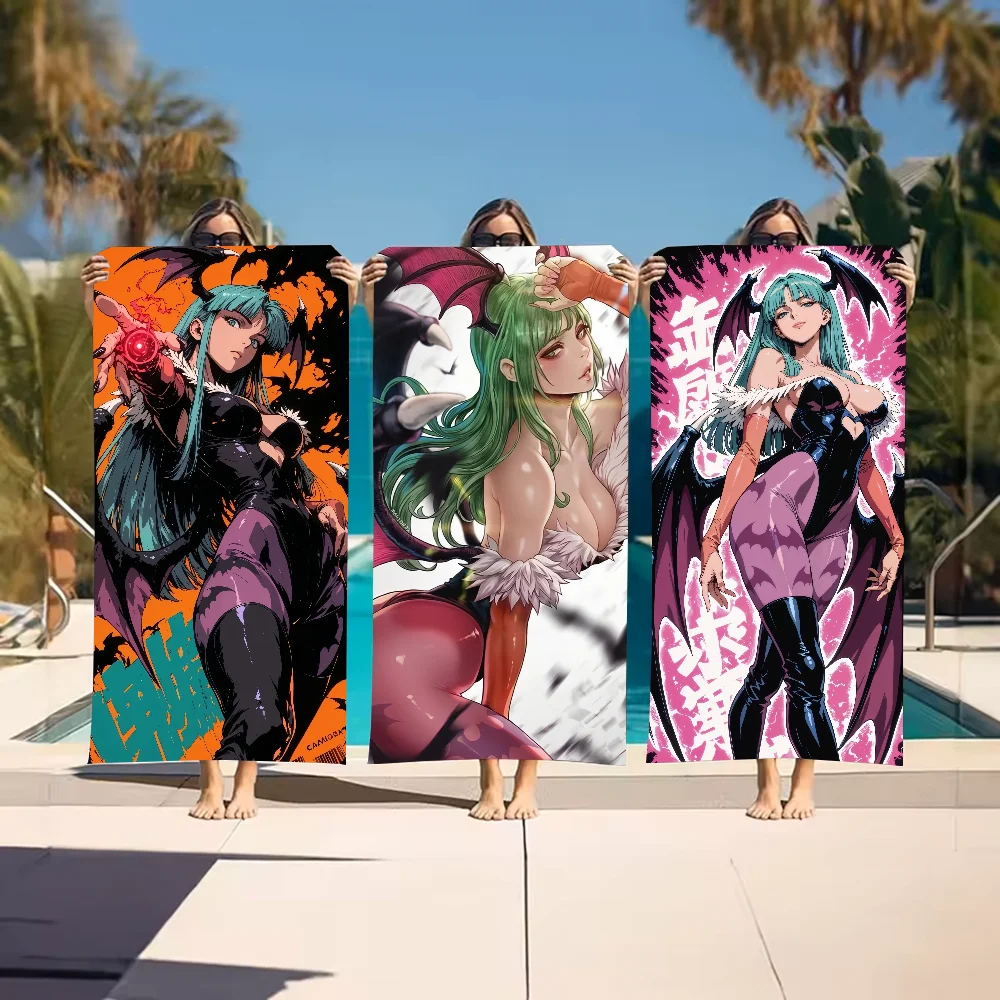 Game M-Morrigan Aensland Towel For Swim Yoga Gym Quick Drying Soft and skin-friendly Beach Towels All-Season